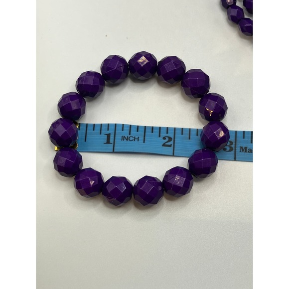 Purple Crystal Beaded Stretch Bracelet 3 Piece Set! - Picture 8 of 9